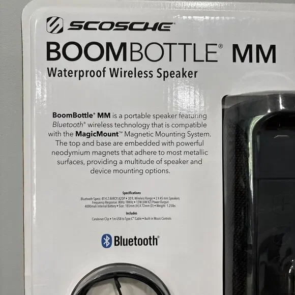 Scosche Boombottle MM Waterproof Wireless Speaker Bluetooth NEW - Picture 3 of 9